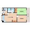 近鉄田原本線/大輪田駅 徒歩5分 2階 築35年 2LDKの間取り