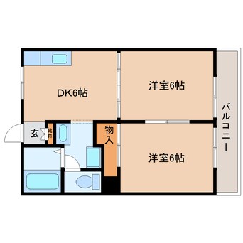 間取図 大和路線・関西本線/王寺駅 徒歩19分 3階 築34年