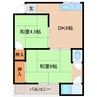 大和路線・関西本線/法隆寺駅 徒歩5分 2階 築38年 2DKの間取り