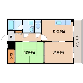 間取図 大和路線・関西本線/三郷駅 徒歩15分 3階 築30年