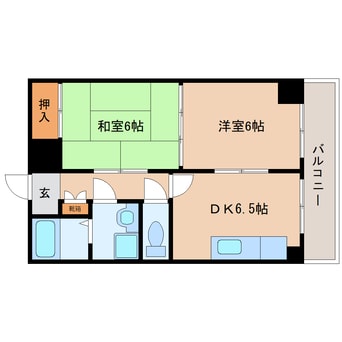 間取図 大和路線・関西本線/三郷駅 徒歩15分 5階 築30年