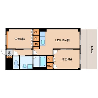 間取図 大和路線・関西本線/王寺駅 バス18分友紘会病院前下車:停歩1分 1階 築16年