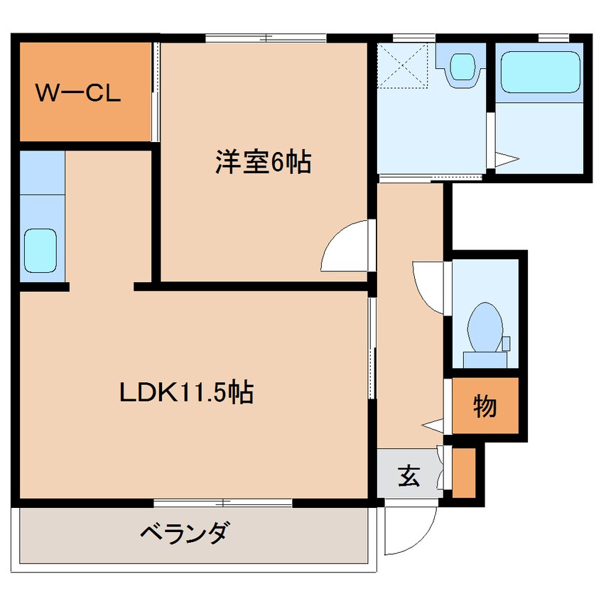 間取図 大和路線・関西本線/法隆寺駅 徒歩4分 1階 築18年