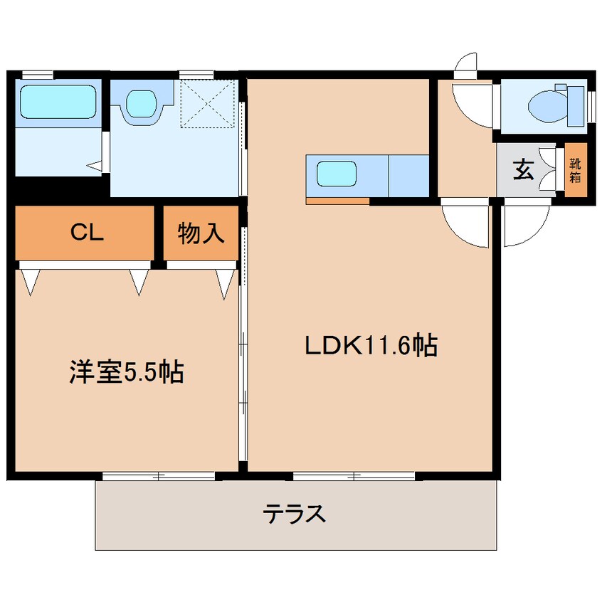 間取図 大和路線・関西本線/法隆寺駅 徒歩23分 1階 築17年