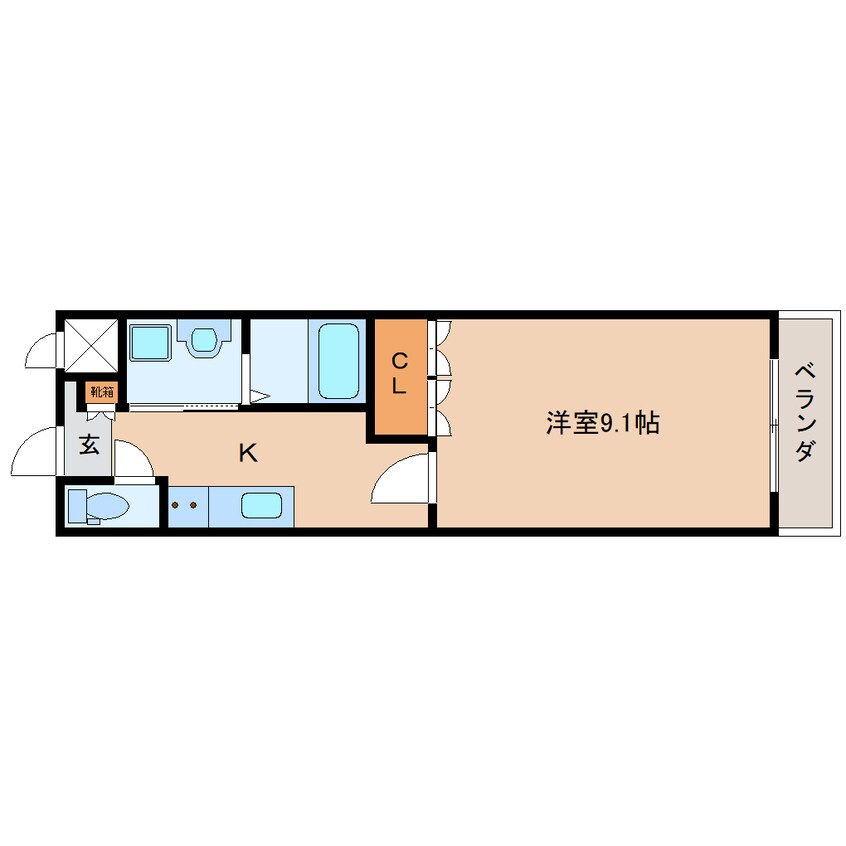 間取図 大和路線・関西本線/法隆寺駅 徒歩7分 2階 築17年