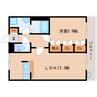 近鉄田原本線/池部駅 徒歩5分 2階 築16年 1LDKの間取り
