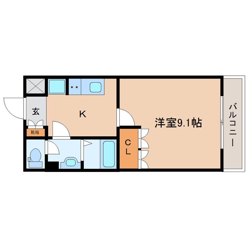 間取図 近鉄生駒線/勢野北口駅 徒歩7分 2階 築17年