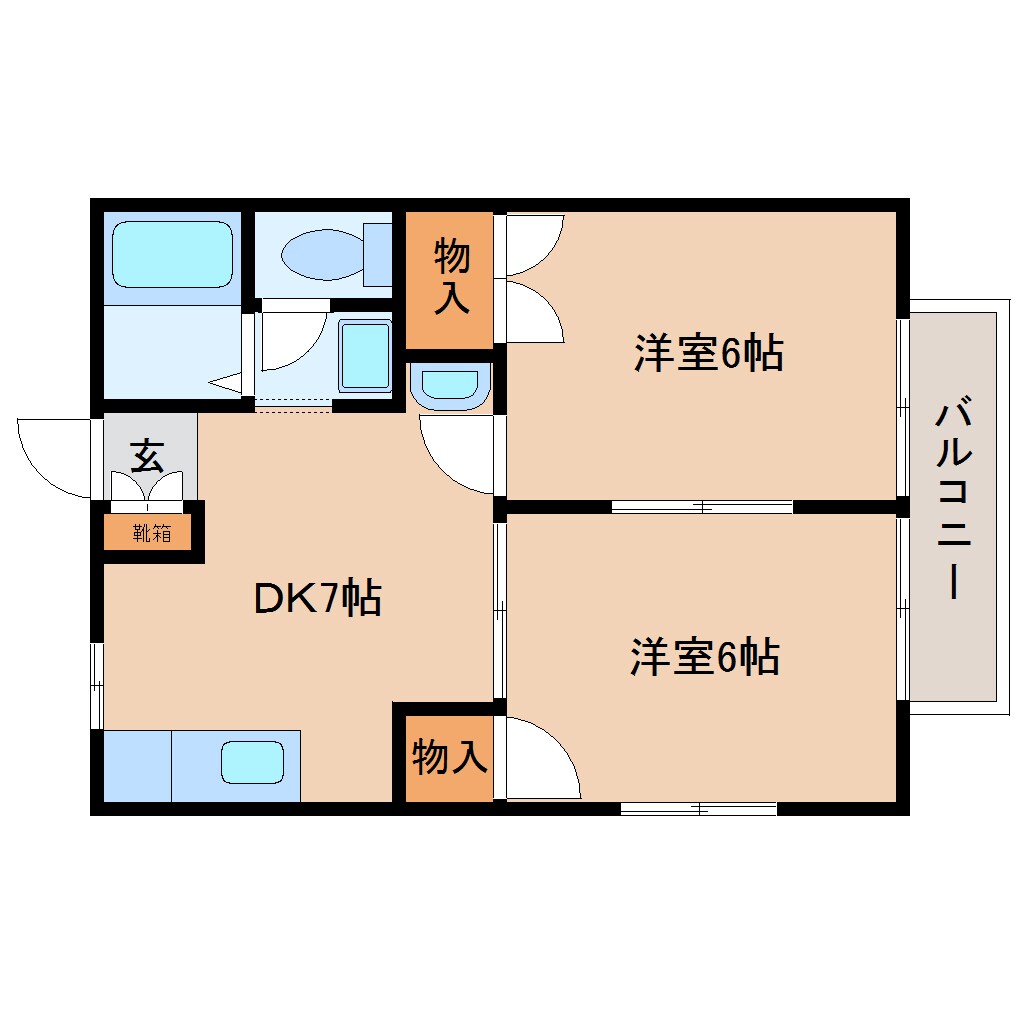 間取り図 大和路線・関西本線/三郷駅 徒歩13分 1階 築29年