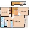 大和路線・関西本線/王寺駅 バス:10分:停歩3分 2階 築15年 2LDKの間取り