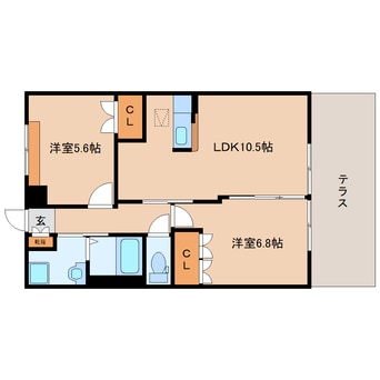間取図 大和路線・関西本線/王寺駅 徒歩13分 1階 築14年