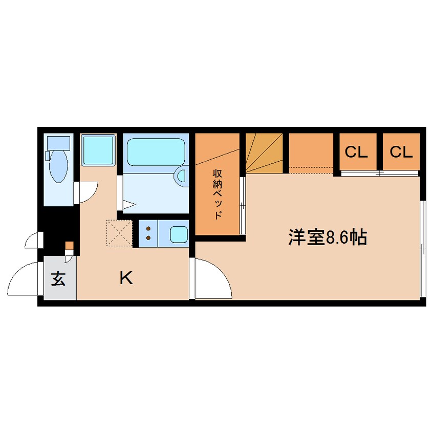 間取図 大和路線・関西本線/法隆寺駅 徒歩3分 1階 築21年