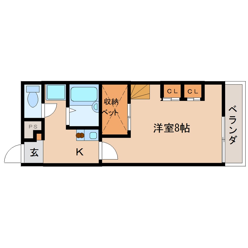 間取図 和歌山線/畠田駅 徒歩10分 2階 築24年