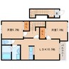 近鉄田原本線/箸尾駅 徒歩15分 2階 築13年 2LDKの間取り