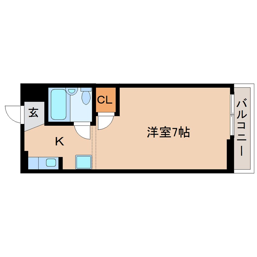 間取図 大和路線・関西本線/三郷駅 徒歩3分 1階 築34年