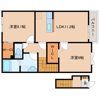 間取図 和歌山線/畠田駅 徒歩12分 2階 築11年