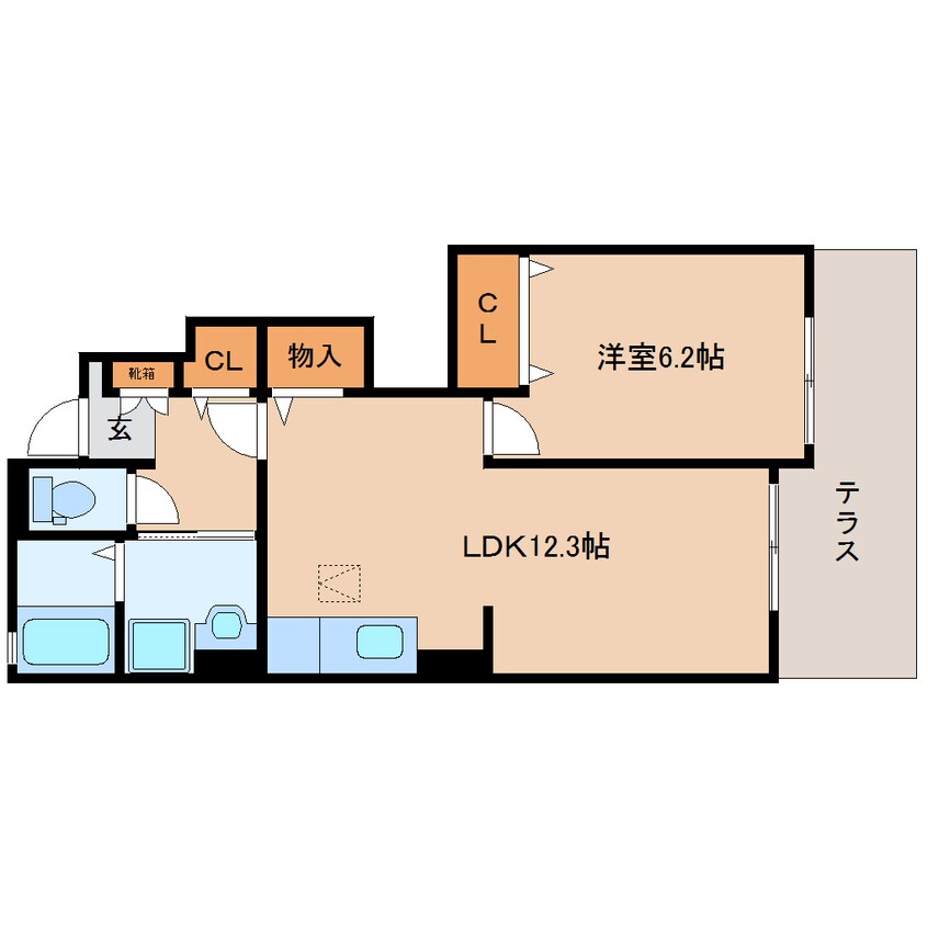 間取図 大和路線・関西本線/三郷駅 徒歩3分 1階 築10年