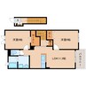 大和路線・関西本線/法隆寺駅 徒歩23分 2階 築10年 2LDKの間取り
