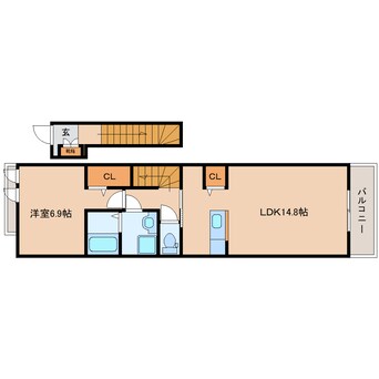 間取図 大和路線・関西本線/法隆寺駅 徒歩5分 2階 築10年