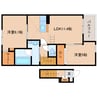 大和路線・関西本線/法隆寺駅 徒歩25分 2階 築10年 2LDKの間取り