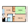 大和路線・関西本線/王寺駅 バス:13分:停歩1分 2階 築35年 2DKの間取り