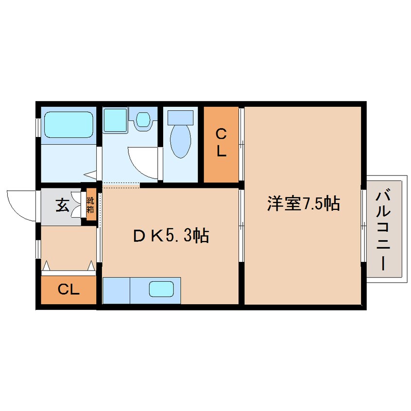 間取図 近鉄生駒線/勢野北口駅 徒歩5分 2階 築6年