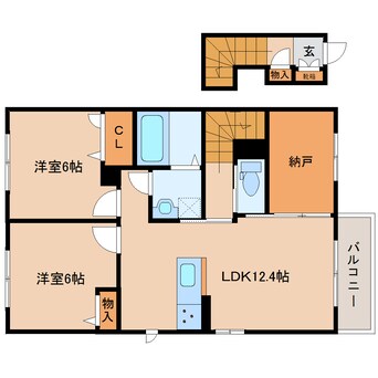 間取図 和歌山線/畠田駅 徒歩10分 2階 築6年