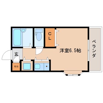 間取図 大和路線・関西本線/三郷駅 徒歩5分 1階 築34年