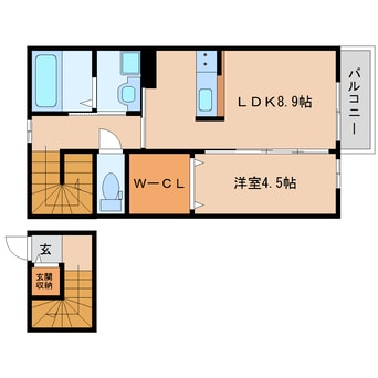 間取図 大和路線・関西本線/王寺駅 徒歩6分 2階 築5年