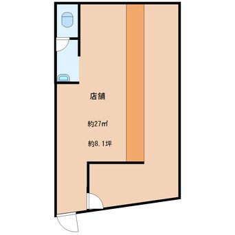 間取図 大和路線・関西本線/法隆寺駅 徒歩1分 1階 築30年