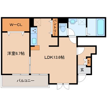 間取図 大和路線・関西本線/法隆寺駅 徒歩13分 1階 1年未満