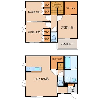 間取図 和歌山線/畠田駅 徒歩7分 1-2階 建築中