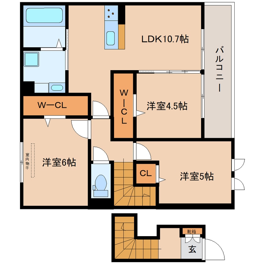 間取図 大和路線・関西本線/王寺駅 徒歩12分 2階 1年未満
