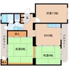 大和路線・関西本線/三郷駅 徒歩4分 3階 築45年 3DKの間取り