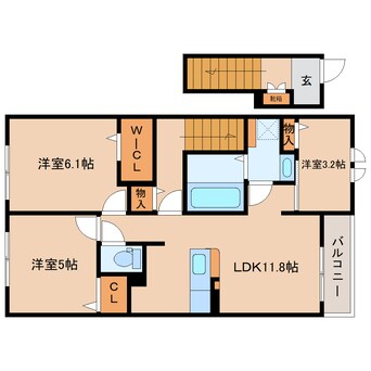 間取図 大和路線・関西本線/三郷駅 徒歩14分 2階 1年未満