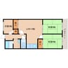 近鉄難波線・奈良線/学園前駅 バス:9分:停歩1分 3階 築37年 3LDKの間取り