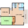 近鉄難波線・奈良線/学園前駅 バス:12分:停歩1分 2階 築28年 2LDKの間取り