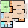 近鉄難波線・奈良線/富雄駅 徒歩6分 1階 築30年 3DKの間取り
