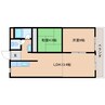 近鉄難波線・奈良線/富雄駅 徒歩7分 3階 築49年 2LDKの間取り