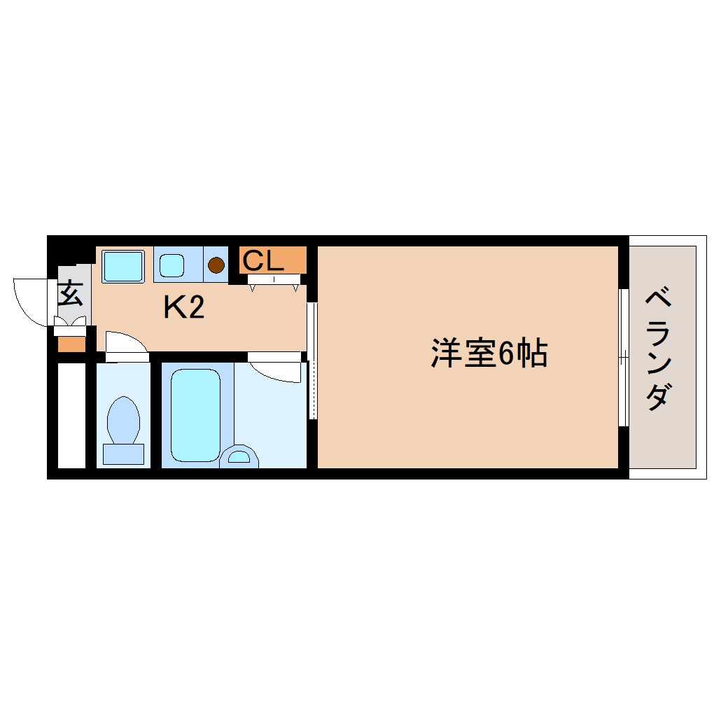 間取り図 近鉄難波線・奈良線/菖蒲池駅 徒歩5分 5階 築26年