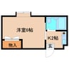 近鉄難波線・奈良線/学園前駅 徒歩15分 4階 築38年 1Kの間取り