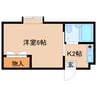 近鉄難波線・奈良線/学園前駅 徒歩15分 4階 築38年 1Kの間取り