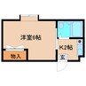 近鉄難波線・奈良線/学園前駅 徒歩15分 4階 築38年 1Kの間取り