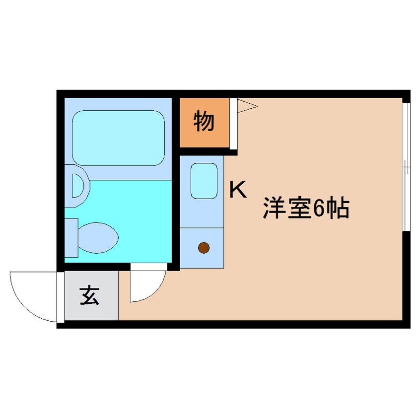 間取図 近鉄難波線・奈良線/学園前駅 徒歩13分 2階 築45年