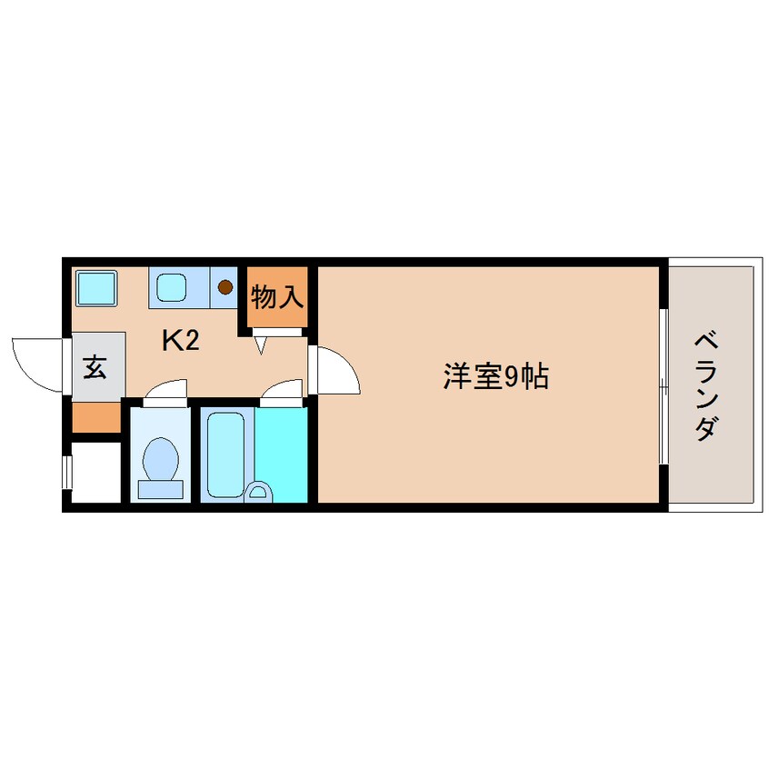 間取図 近鉄難波線・奈良線/菖蒲池駅 徒歩5分 3階 築25年