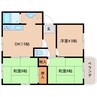 近鉄難波線・奈良線/学園前駅 バス:5分:停歩4分 2階 築33年 3DKの間取り