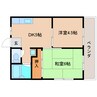 近鉄難波線・奈良線/学園前駅 徒歩13分 1階 築32年 2DKの間取り