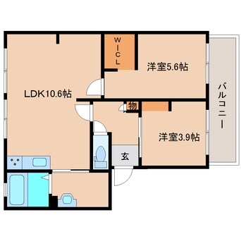 間取図 近鉄難波線・奈良線/学園前駅 バス10分西登美ヶ丘５丁目下車:停歩4分 1階 築25年