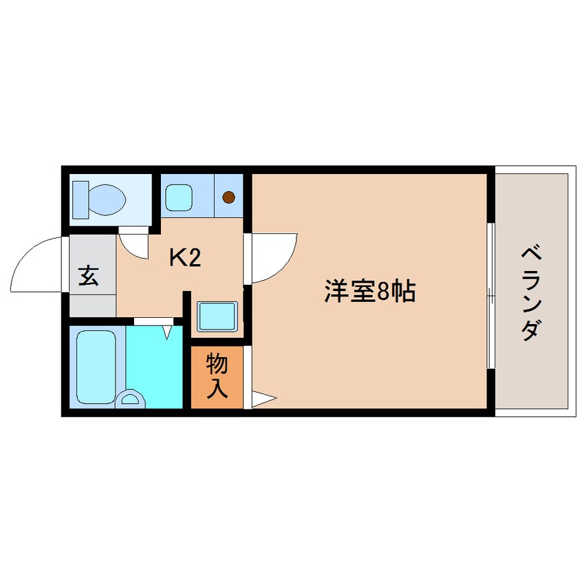 間取図 近鉄難波線・奈良線/学園前駅 徒歩12分 1階 築27年