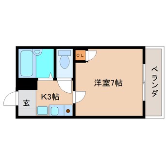 間取図 近鉄難波線・奈良線/富雄駅 徒歩8分 1階 築29年