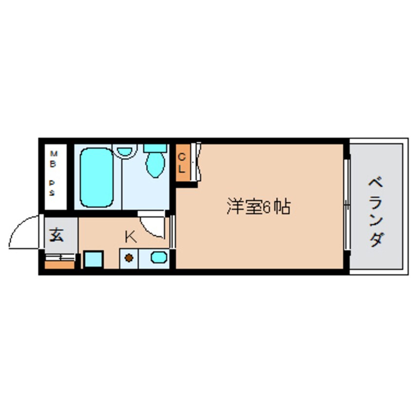 間取図 近鉄難波線・奈良線/富雄駅 徒歩1分 3階 築29年